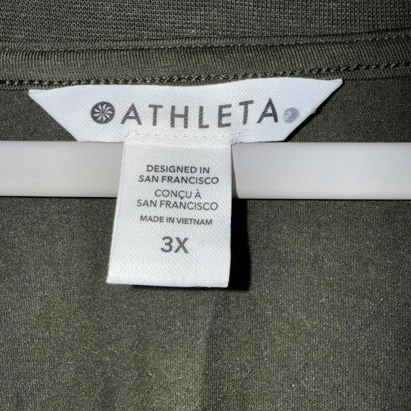 Athleta Outbound Scoopneck Boatneck Tee Organic Cotton Shadow Green Plus 3X - Picture 3 of 15